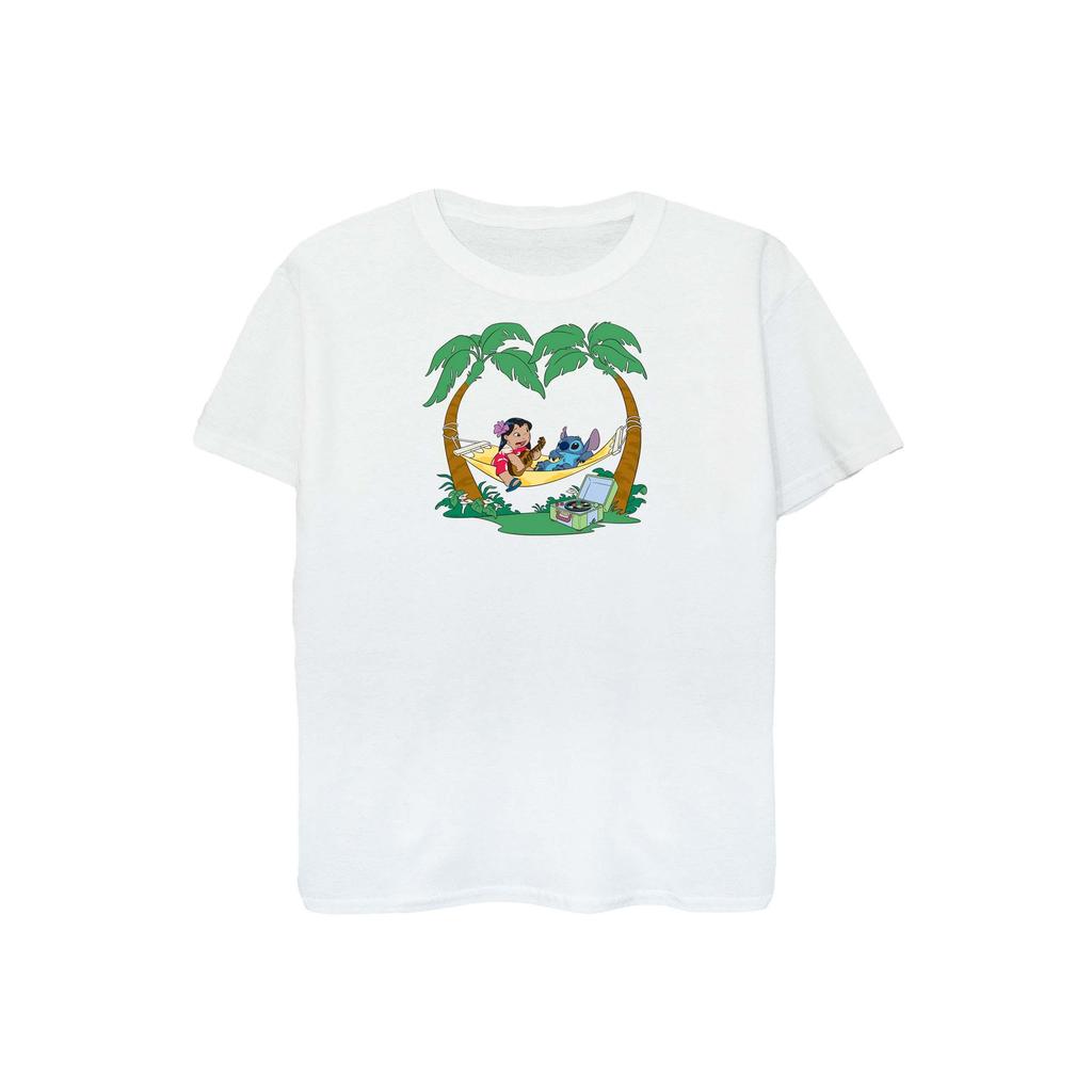 Disney Womens/Ladies Lilo And Stitch Play Some Music Cotton Boyfriend T-Shirt