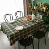 England Plaid Round Rectangular Christmas Tablecloth Geometry Rhombus Soft Cotton Linen Fabric Table Cover Banquet For Tea