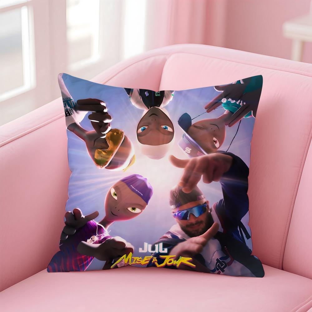 popular singer JuL Cushion Cover Comfortable Reversible Pillow Cover Ideal for Car Sofa Bedroom & Beyond
