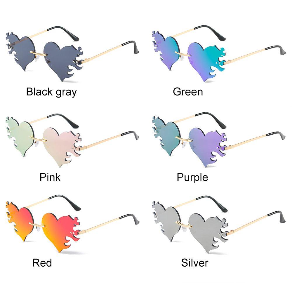 UV400 Protection Party Favor Heart Sunglasses Sunglasses for Women Heart Glasses Rimless Sunglasses