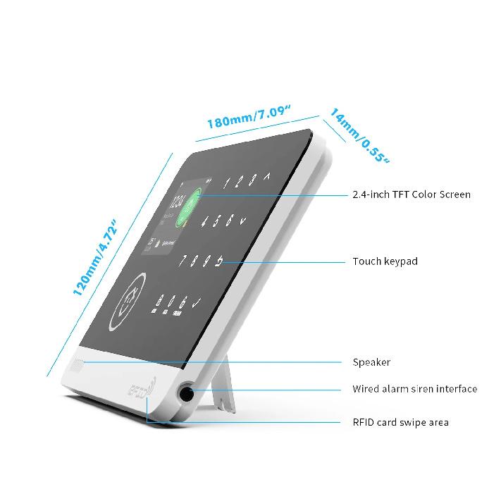 Tuya Умная WiFi GSM Система Домашней Безопасности - Сенсорная Клавиатура RFID Управление через Приложение Беспроводная Противоугонная с Регулируемой Громкостью