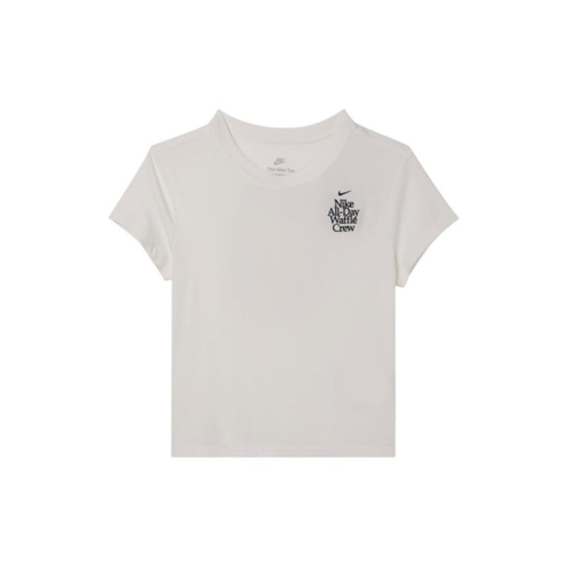 Nike Спортивная женская футболка с коротким рукавом 'Sail White' со клубникой HQ1196-133