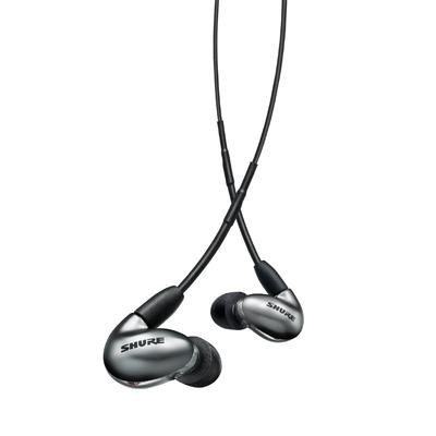 Проводные наушники SHURE Gold SE846G2GT Graphite Silver 2-го поколения с высокой звукоизоляцией и высоким разрешением, совместимые с игровым каналом, беспроводные