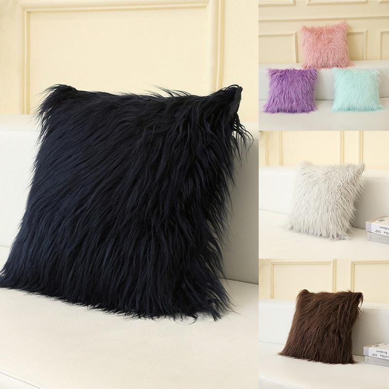 Plush Decor fluffy Pillow Cushion Cover