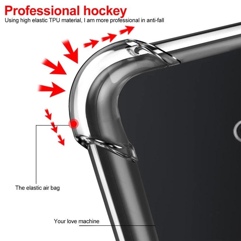 Противоударный прозрачный чехол для Samsung S24 Ultra S23 Fe S22 plus A15 A25 A35 A55 A14 A24 A34 A54 A13 A23 A33/iphone/REDMI/huawei/силиконовый чехол из ТПУ