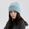Cute Puppy Embroidered Knitted Hat Showing a Small Face Baotou Ear Protection Hat Thickened To Keep Warm Men and Women Outside In Autumn and Winter