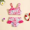 Children’s One-Shoulder Bow Bikini Swimsuit