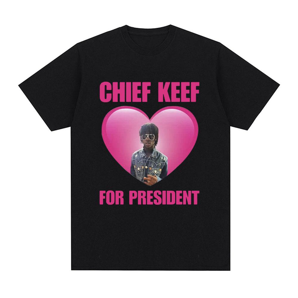 Футболка I Love Chief Keef, мужская модная повседневная футболка с коротким рукавом, винтажные готические хлопковые футболки большого размера в стиле хип-хоп, уличная одежда