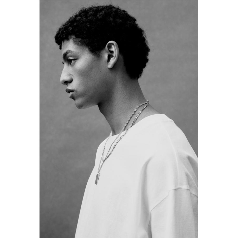 Хлопковая футболка свободного покроя HM, белая