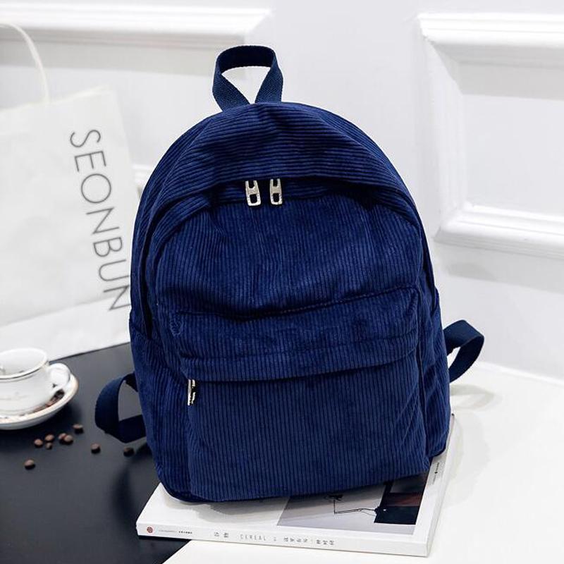 Женский вельветовый рюкзак на молнии, рюкзак для девочек, сумка через плечо, дорожная сумка