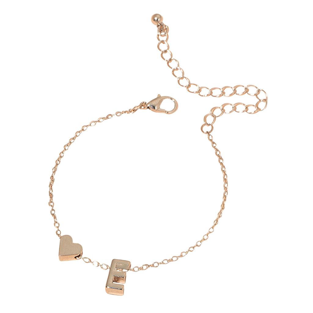 Initial Heart Bracelet Heart Letter Bracelet Personalized Monogram Bracelet 1 Pc