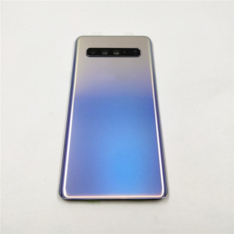 Для Samsung Galaxy S10 5G G977 G977F Версия 5G Крышка аккумулятора Заднее стекло Задняя панель С объективом камеры