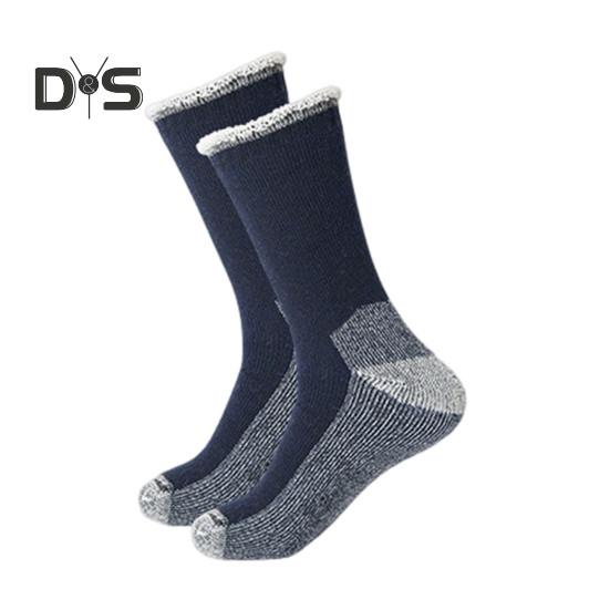 1 пара зимних носков унисекс, шерстяные носки средней длины для походов, спорта, машинной стирки, влагоотводящие, сохраняющие тепло, нескользящие, повседневные чулки