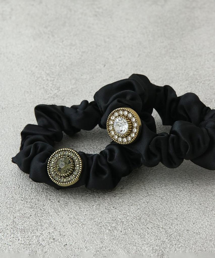 VINGTAINE Резинка для волос с бусинами, идеальна для офисного хвоста, причесок, ношения, элегантная, женская, H7916-СЕРЫЙ
