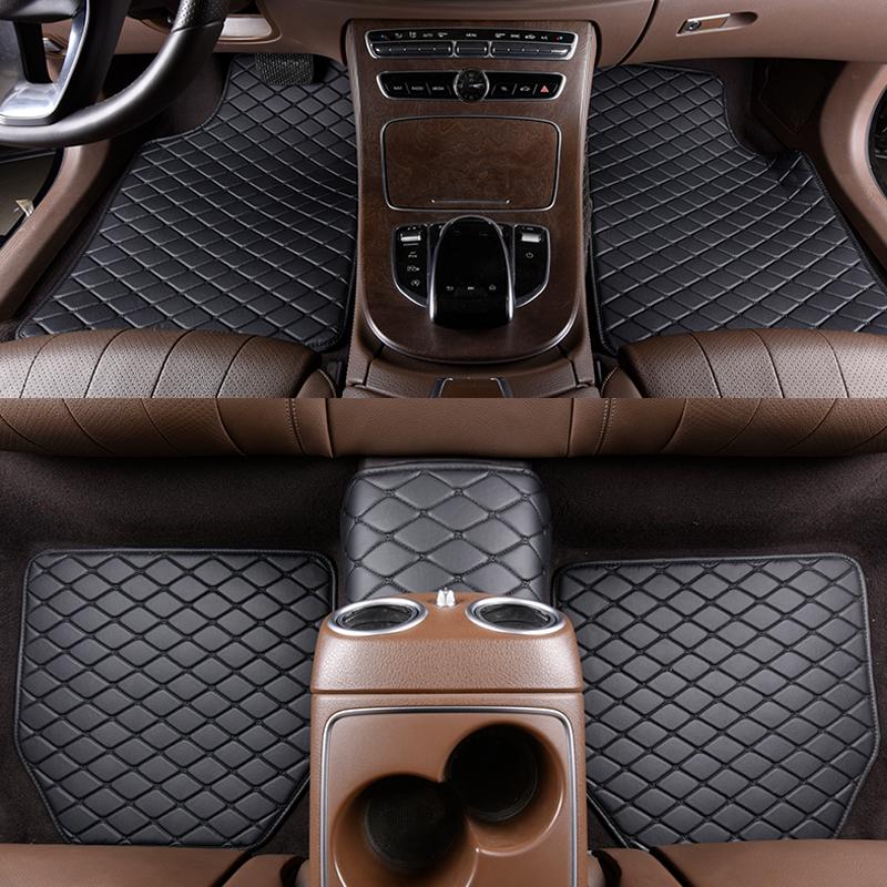 Auto Floor Leather Carpet Liner Waterproof/Dustproof /Skidproof Mat Pad Universal Car Floor Mats Front  Rear Carpet Mat Waterproof Dustproof Skidproof