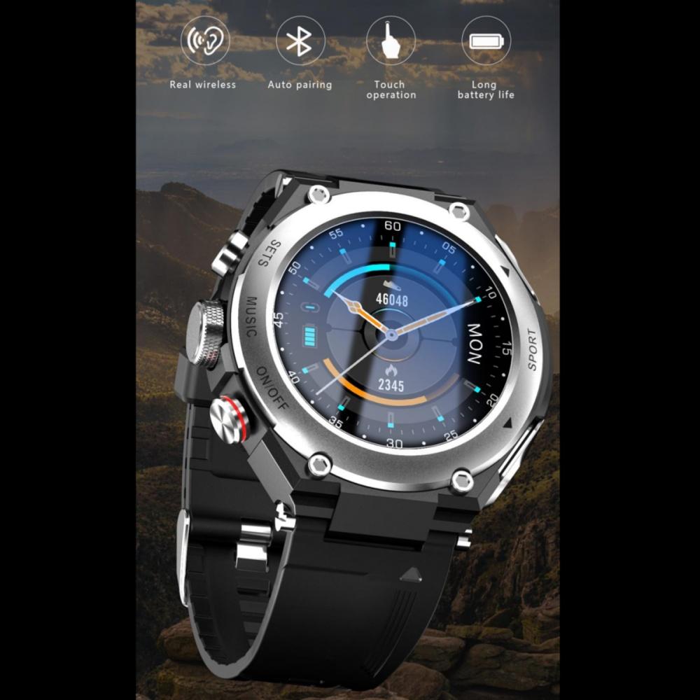 Rainbuvvy T92 Earbud Smartwatch 1.28inch IPS Full Touch 128MB RAM 470mAh BT5.0 TWS IP67 Водонепроницаемый Запись Локальная Музыка Беспроводной Смарт Браслет