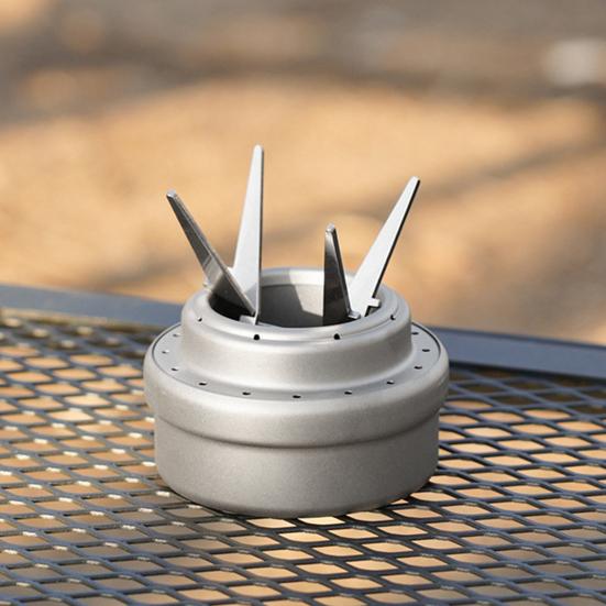 Внутренний держатель для уличной печи, портативный съемный, прочный, из нержавеющей стали, походный чайник для воды, подставка с четырьмя угловыми опорами