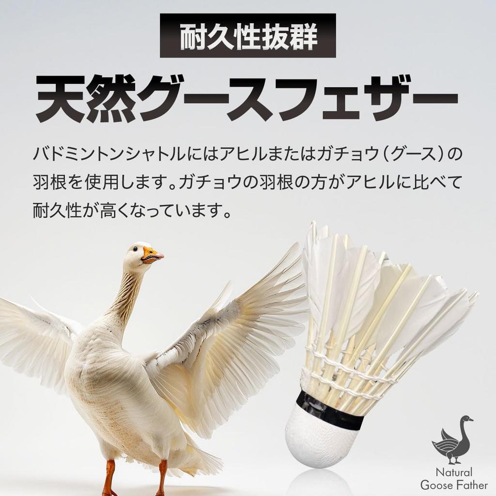 Набор для бадминтона AiO JAPAN из гусиного пера, нейлона и пластика, для практики, идеально подходит для уличных и комнатных игр с мячом, воланы, 12 штук (1 дюжина),