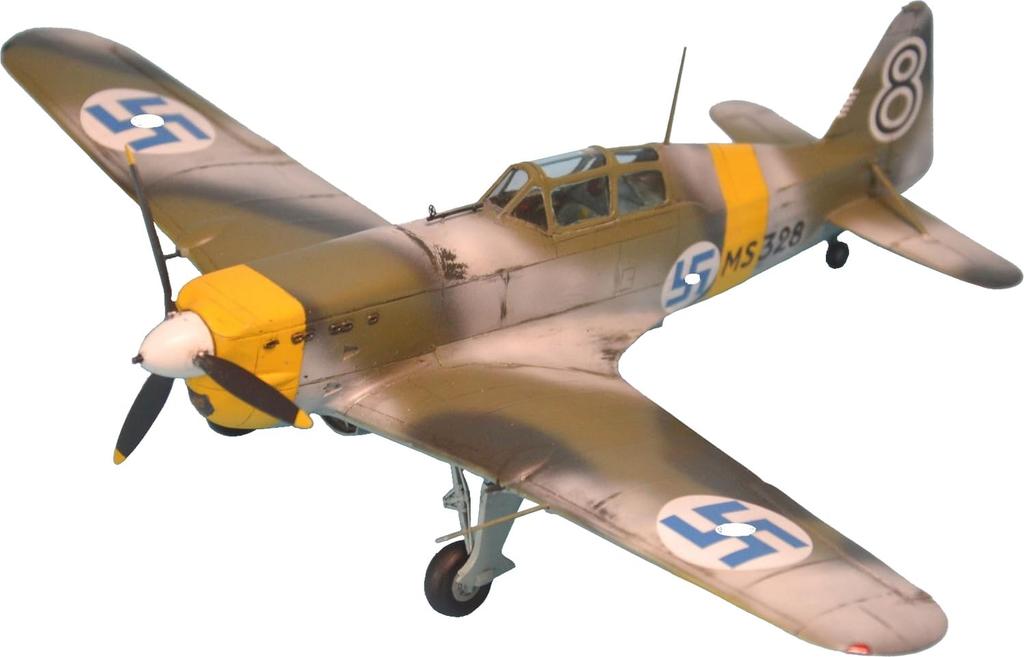 Drawnings 1/48 Morane-Saulnier MS.406C.1 Finnish Ace Pilot Plastic Model DWS48057 (Airplane)