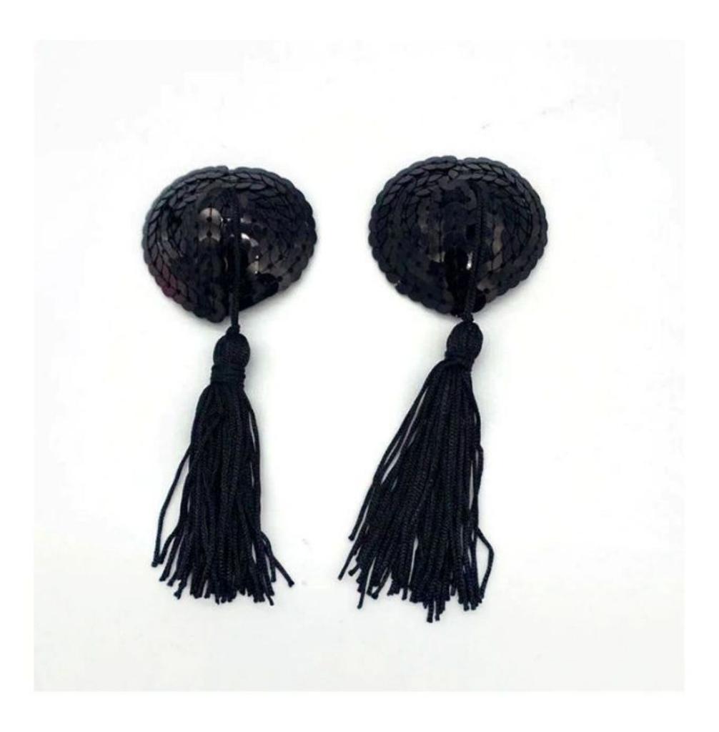 Секс-продукт Пайетки Накладки на соски для женщин Нижнее белье Длинная кисточка Грудь Бюстгальтер Пастилки Наклейки Самоклеящиеся Форма сердца Наклейки на грудь