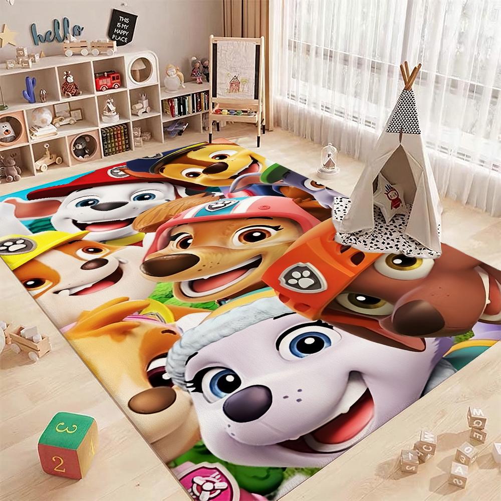 Paw Patrol Rescue Team Theme Rug Nonslip Durable Carpet For Gaming Room Play Area Home Party Decor Halloween Gift