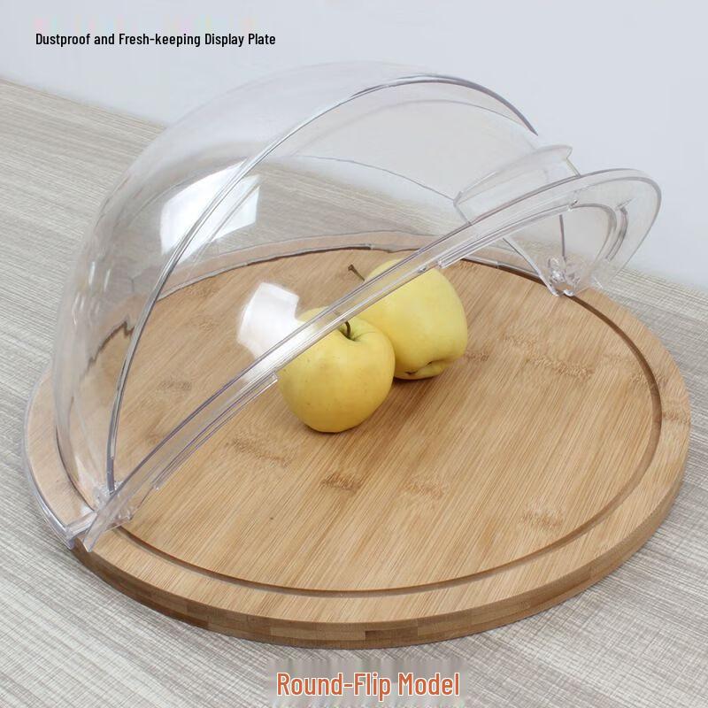 European Style Wooden Pastry Display Tray with Lid