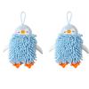 Lovely Penguin Chenille Hand Towel Quick Drying And Easy To Hang For Home Decoration Hand Towels 1PC