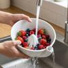 Large Capacity Ceramic Berry Washer Automatic Vortex Self-Rotating Fruit Cleaner  Serving Dish