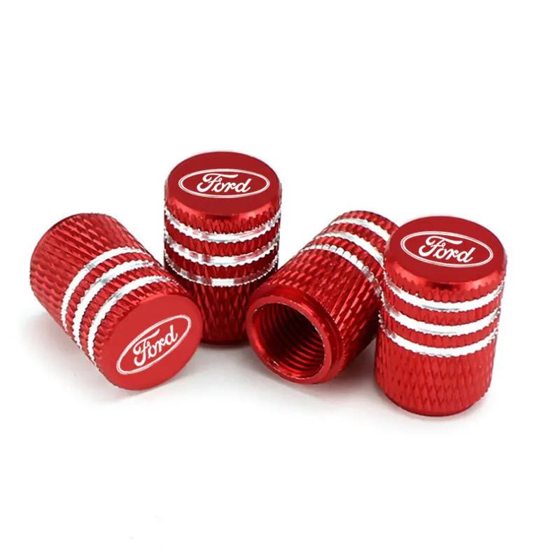 QZKW1 Car Tire Valve Caps Tyre Airtight Cover Dust For Ford B-Max cmax smax KA st line Galaxy Explorer Expedition Mondeo Accessories