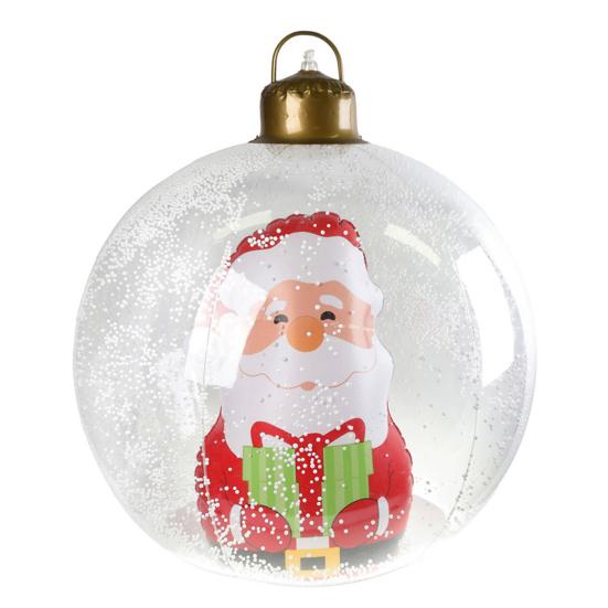 24-дюймовый надувной елочный шар, большая прозрачная надувная сфера, рождественское украшение со снеговиком, Сантой, елкой внутри для праздничного двора, лужайки