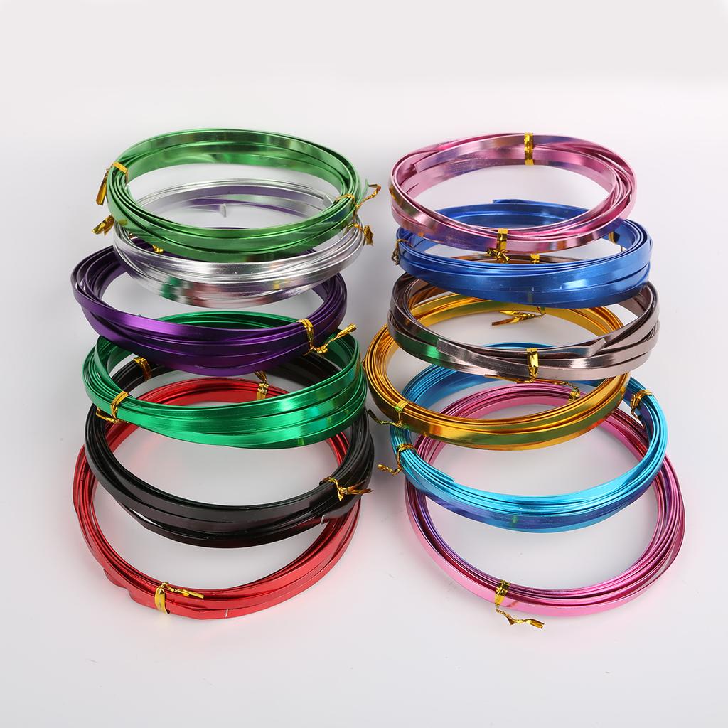 3 метра/лот, плоская алюминиевая проволока 5 мм x 1 мм для DIY ювелирных изделий, резьба для изготовления ремесел