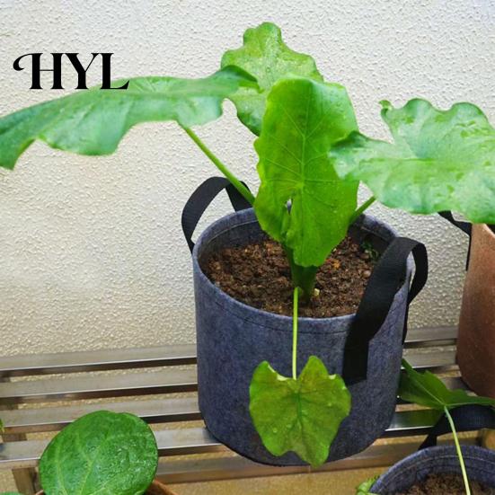 Indoor Plant Container 5 Gallon Grow Bag Non-woven Fabric Planting with Handles Space-saving Holder Breathable Garden Pot for Outdoor Vegetables