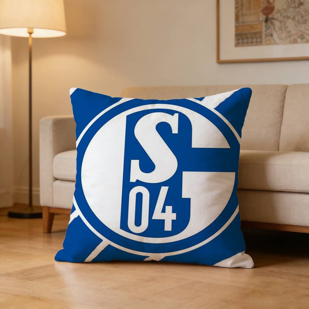 S-Schalke 04 Team Pillow Case Cushion Cover Throw Pillow Case For Car Sofa