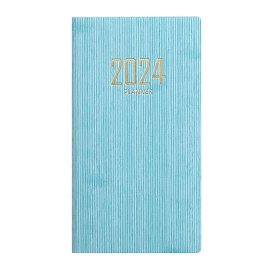 Блокнот-планировщик A6, искусственная кожаная обложка, плотная бумага, гладкая тетрадь для письма, повестка дня на 2024 год, для домашнего офиса, школы