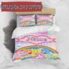 3pcs Duvet Cover Set (1*Duvet Cover + 2*Pillowcase, Without Core), Custom Name Care Bears Pattern Bedding Set, Home Bedroom Decor Gift