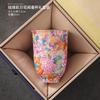Palace style enamel color teacup ceramic master cup kung fu tea set tea cup household high-end meditation cup gift box