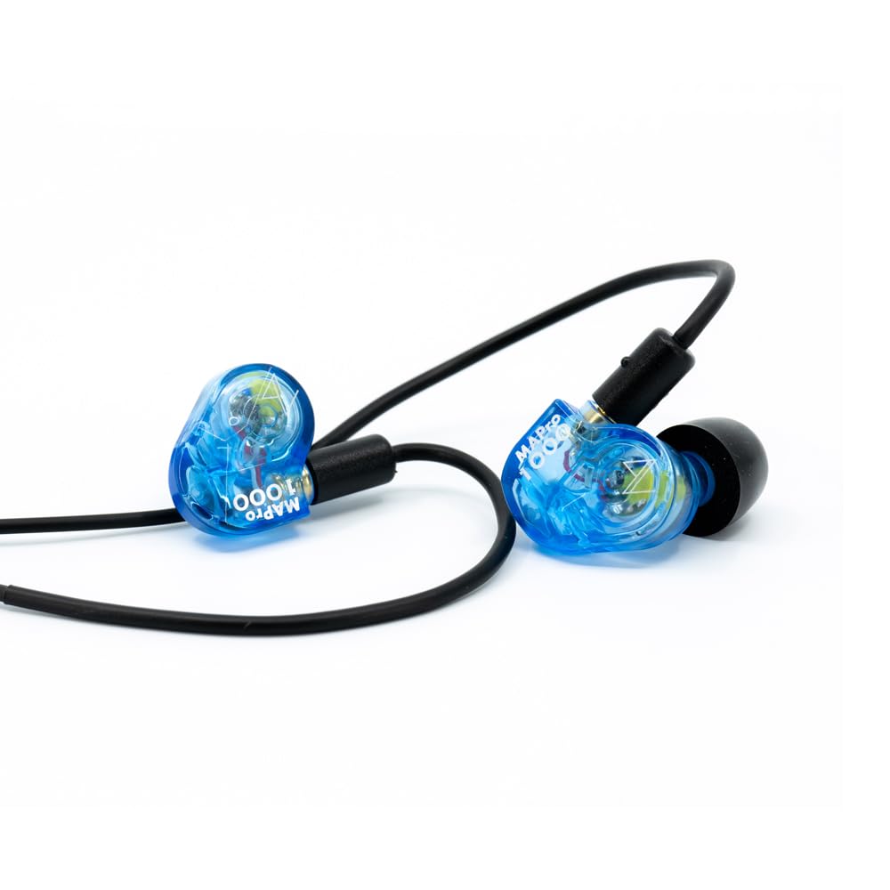 Maestraudio MAPro1000 Shower Blue with 10mm Graphene Dynamic Driver Ceramic Monitor Earphone MMCX Detachable Cable Pouch Made in VR [Earphones & 5.8mm