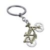 3D Three-Dimensional Metal Bicycle Keychain Backpack Keyring Personalization Adventure Badge Key Chain Ring Gift