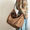 Multifunctional shoulder messenger bag Student commuter tote bag Japanese retro large-capacity tooling canvas bag