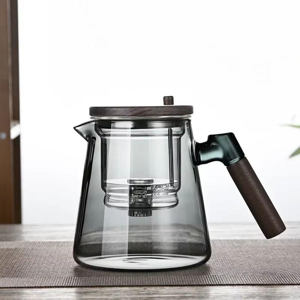 Heat Resistant Tea Pot with Infusers 750ml One-button Filtering Teapot  Drinkware