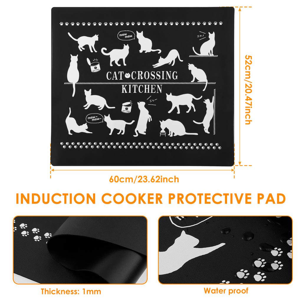 Induction Hob Protector Mat Silicone Induction Cooktop Scratch Cover Multipurpose Electric Stove Mat Cooktop Scratch Protector