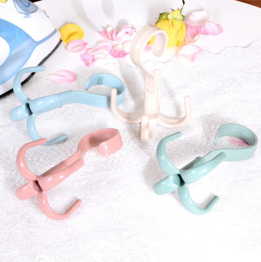 Вращающийся крючок-вешалка с четырьмя зубцами для шляп, пальто, сумок и шарфов