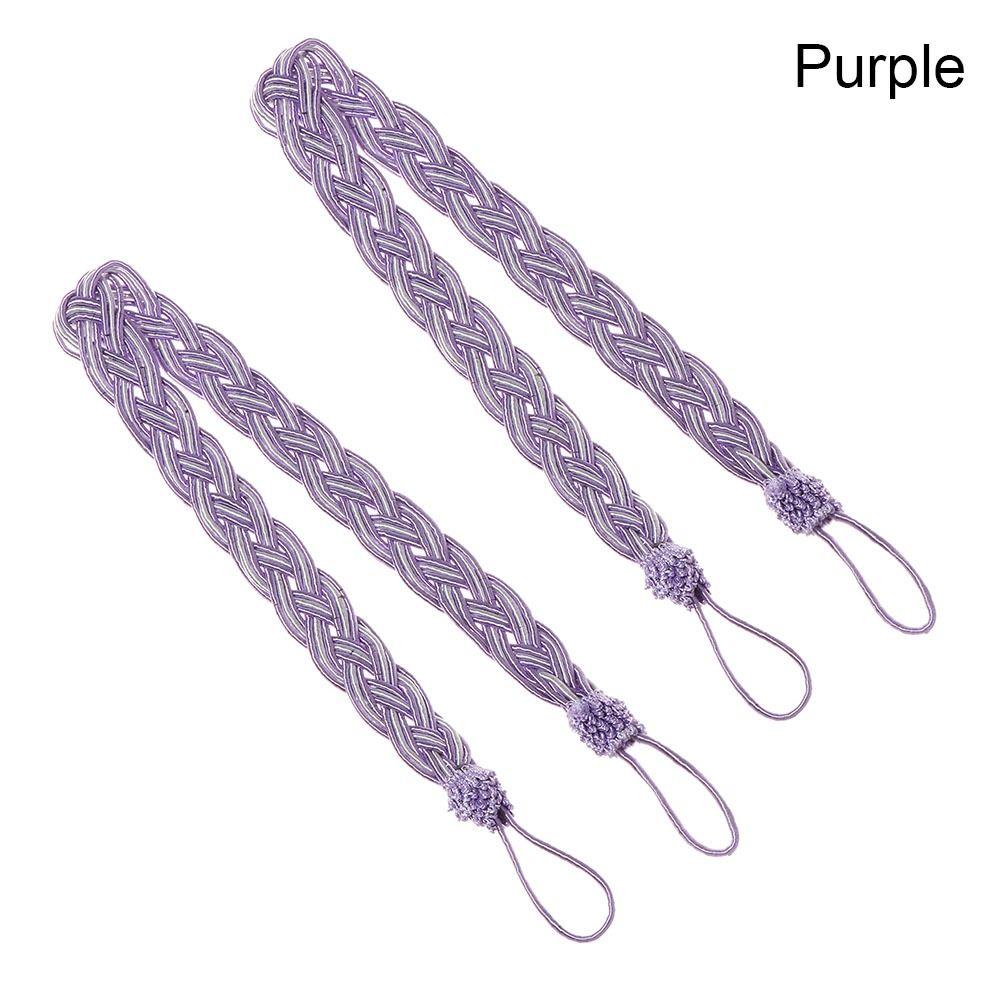 2Pcs/se Retro Braided Braided Curtain Tiebacks Satin Rope Simple Curtain Buckle Straps Classic Polyester Curtain Gift