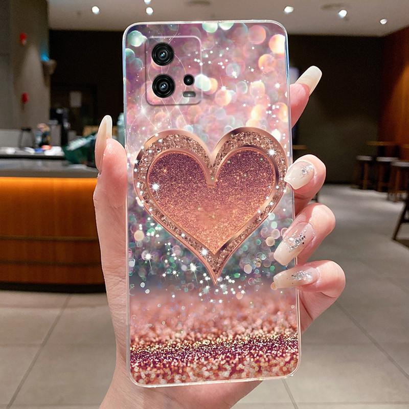 For Cover Motorola Moto G72 Case G 72 Flower design Clear Soft Silicone Back Funda Bumper For Moto G72 MotoG72 Phone Cases Coque