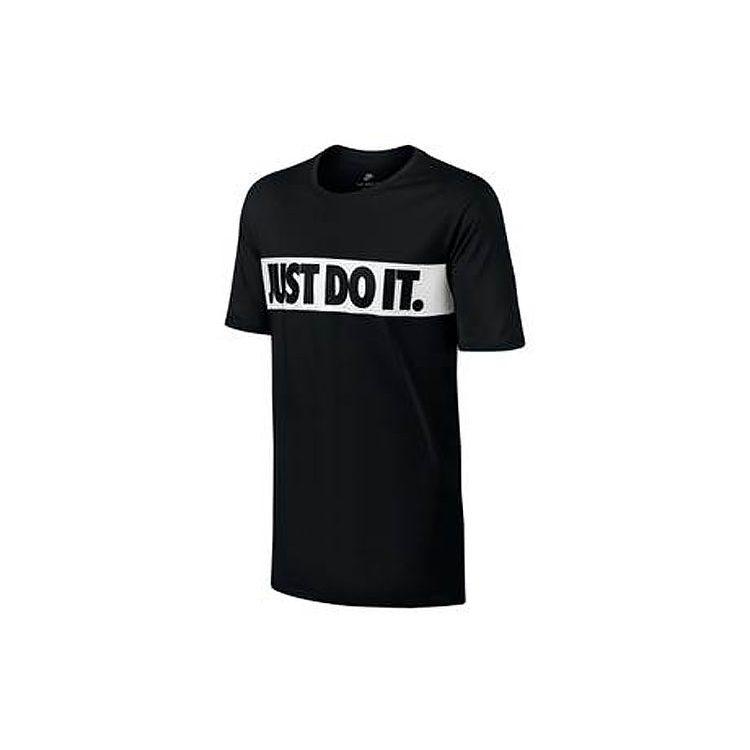 Nike Футболки Мужские Черные С Круглым Вырезом Умеренный Прямой Крой 847632-010