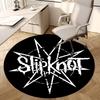 1 шт. Ковер круглый с логотипом группы Slipknot, Музыкальный, Металл, Изготовлен из полиэстера, Идеально подходит для украшения офисных кресел, Гостиных fplt130