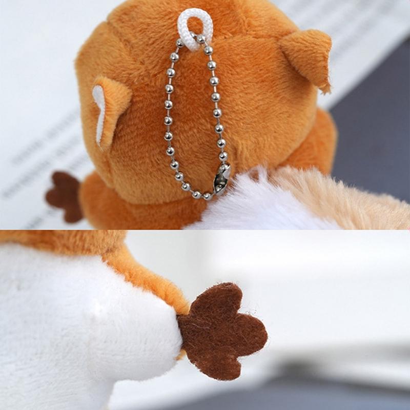 Милая подвеска в виде белки с большим хвостом, плюшевая игрушка, маленькая кукла-белка, подвеска на сумку, брелок