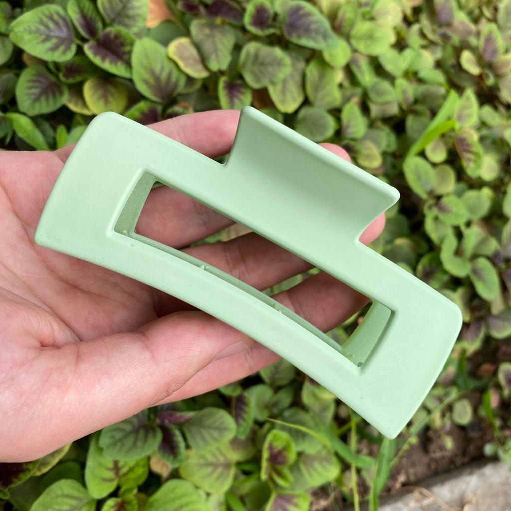 Корейская квадратная заколка для волос — элегантная, большая, простая заколка-акула для затылка или ванны.