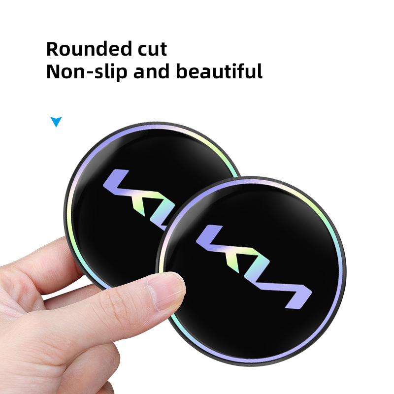 CLFW1 2Pcs Silicone Car Coaster Laser Vehicle Anti-slip Pad Water Cup Slot Mat For Kia KN GT-Line Sportage Ceed Rio Picanto Sorento