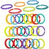 Baby Teething Ring Colorful Rainbow Rings Stroller Gift Decoration Toys 24Pcs